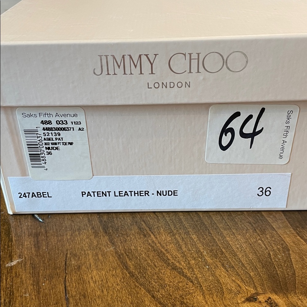 JIMMY CHOO Abel Nude Patent Leather Pump 36 - Picture 7 of 7